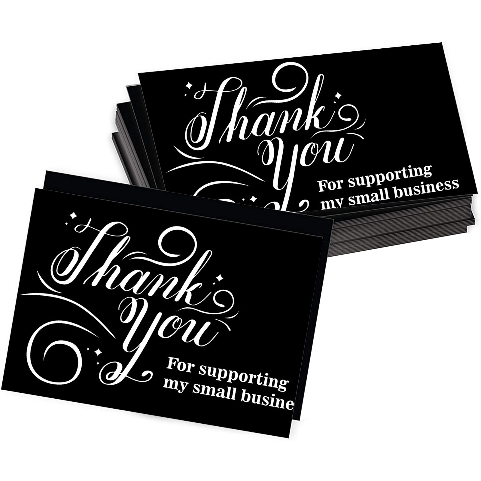 Thank You for Your Order Card Black &amp; White Cards for Supporting Business Small Shop Decoration Greeting Card