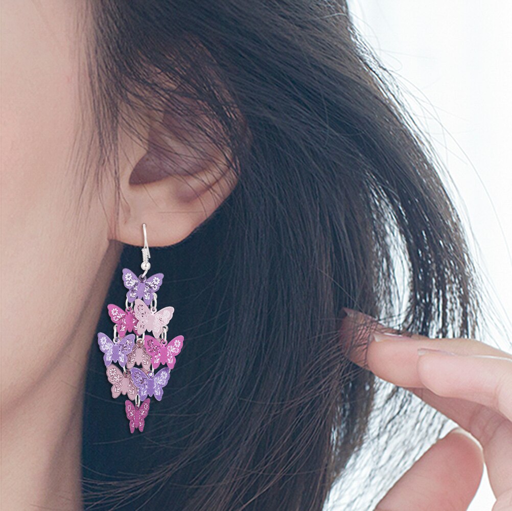 Vrouwen Unieke Temperament Vlinder Dangle Earring Oorhaak Party Sieraden Voor Lady Verjaardag Best Accessoires Decoratie