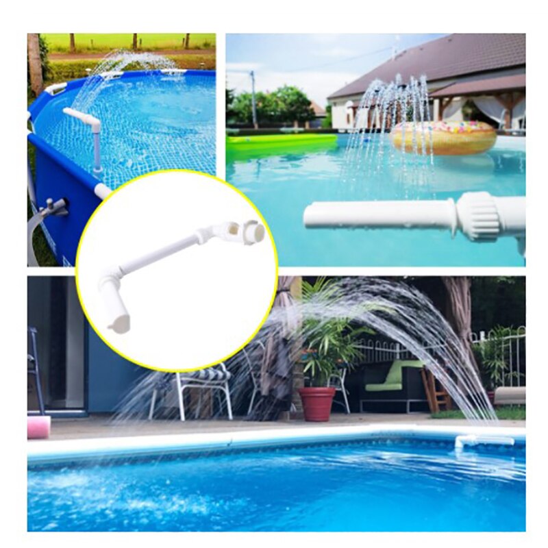 Swimming Pool Waterfall Fountain Kit PVC Feature Water Spay Pools Spa Decorations Home Easy Install Swimming Pool Accessories