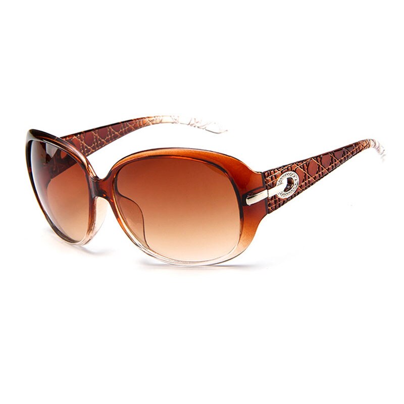 HUHAITANG Oval Sunglasses Women Oversized Outdoor Sunglass Shades For Womens Big PC Sun Glasses: Gradient Brown