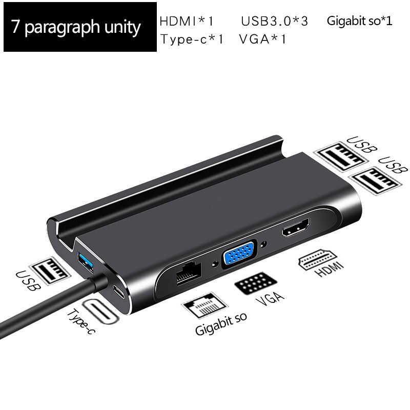 USB 3.1 rodzaj-c Centrum na HDMI kompatybilny 4K piorun 3 USB C z koncentratorem 3.0 TF czytnik kart SD PD dla MacBook zawodowiec/powietrze/Huawei kumpel