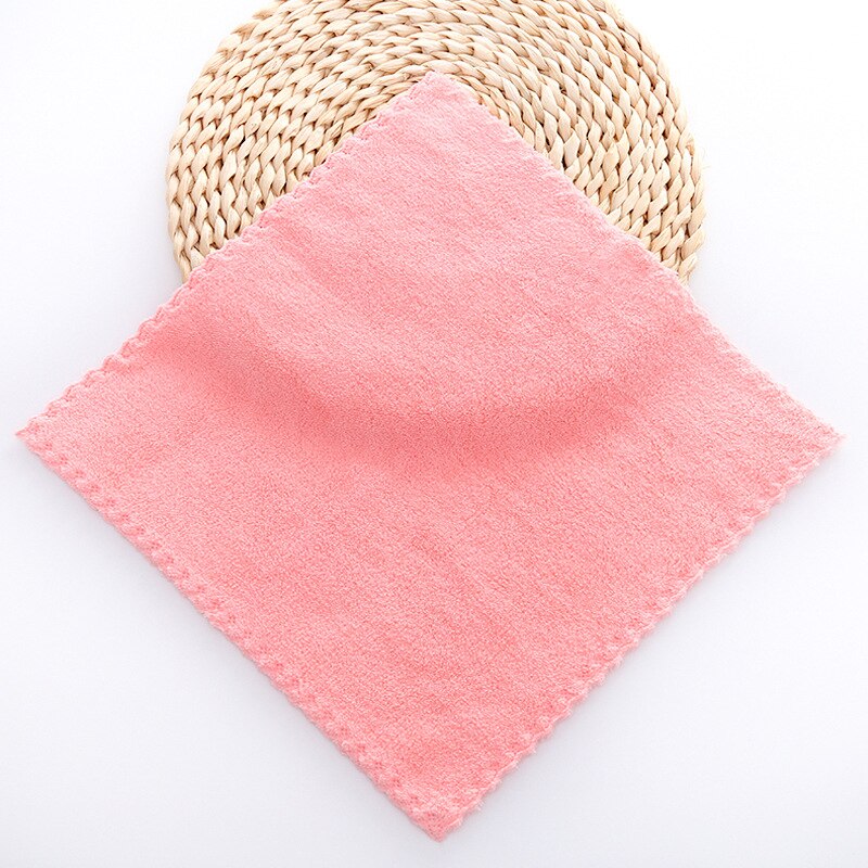 Baby 25x25cm Superfine Fiber Child Towel Super Soft Coral Fleece Towels Hand Towel Home Cleaning Face For Muslin: D
