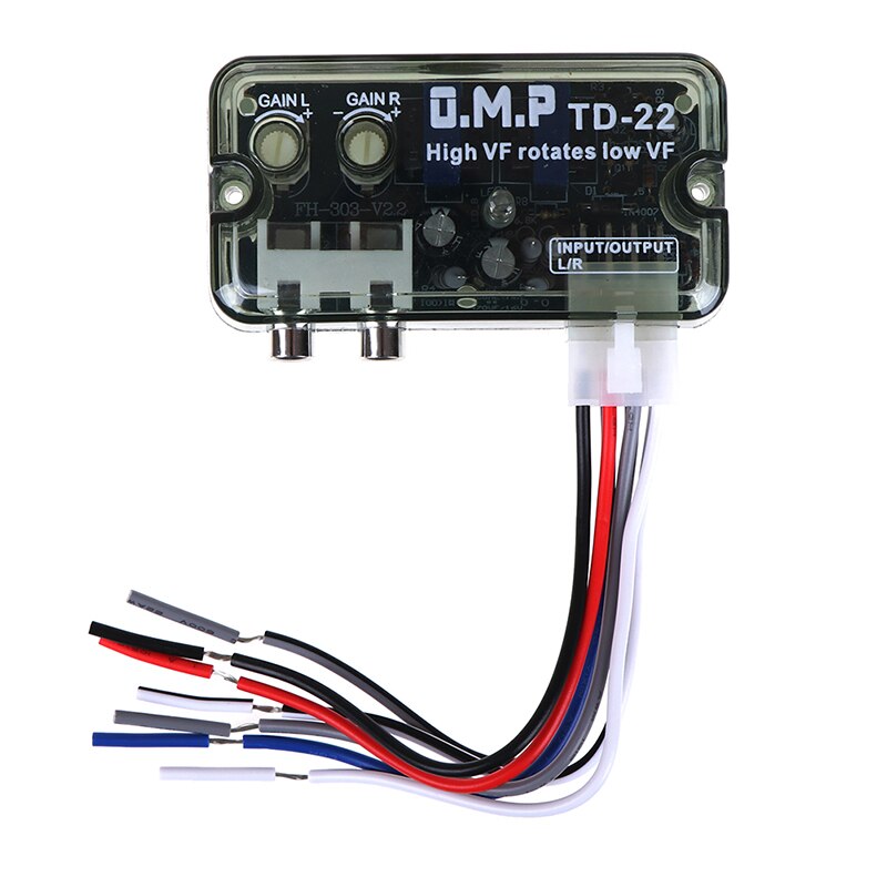 Auto Audio Converter 12V Rca Stereo Hoog Naar Laag Verstelbare Converter Adapter