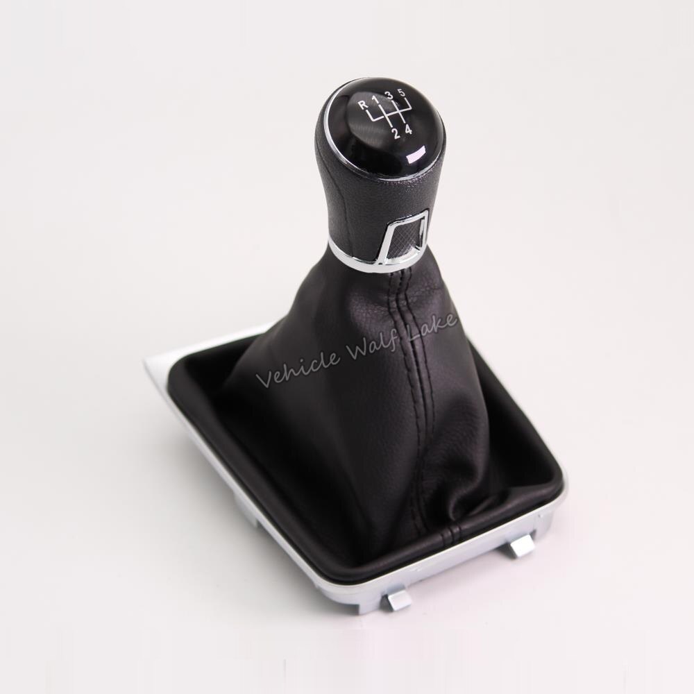 Pour VW Golf 7 A7 MK7 GTI GTD Voiture 5 Vitesses Levier De Vitesse Niveau Pommeau de levier de vitesses EN CUIR PU Couverture: knob and boot