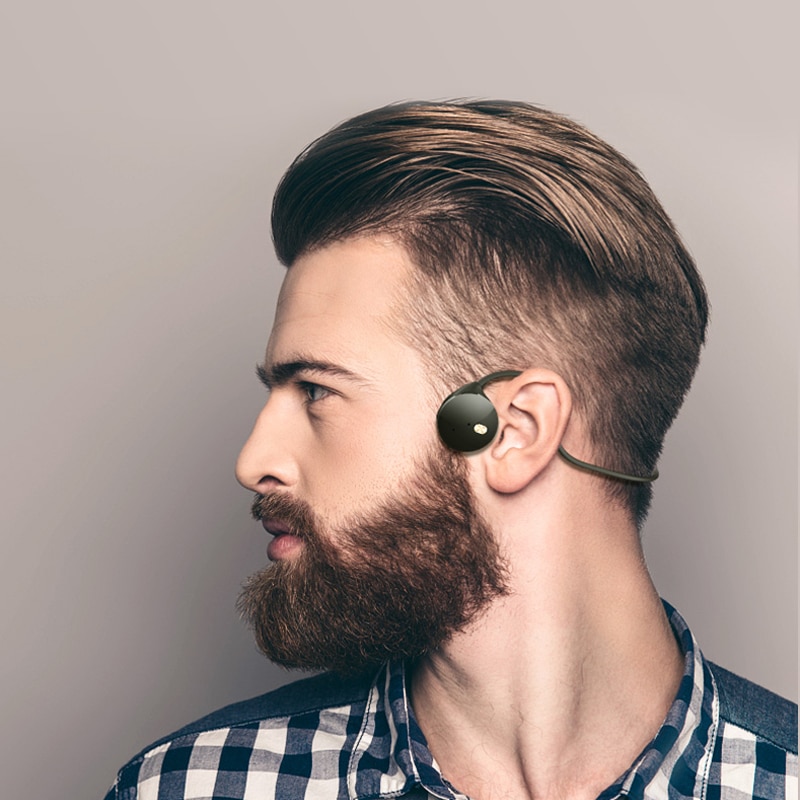 ddj R18 True Bone Conduction Headset Wireless Bluetooth Headphones Sports Waterproof Earphone Noise Cancelling with Microphone