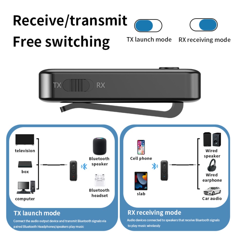 Bluetooth Adapter 5,3 Drahtlose Bluetooth Empfänger Für 3,5mm Jack Kopfhörer Aux Bluetooth Sender Für Kopfhörer TV Auto Audio