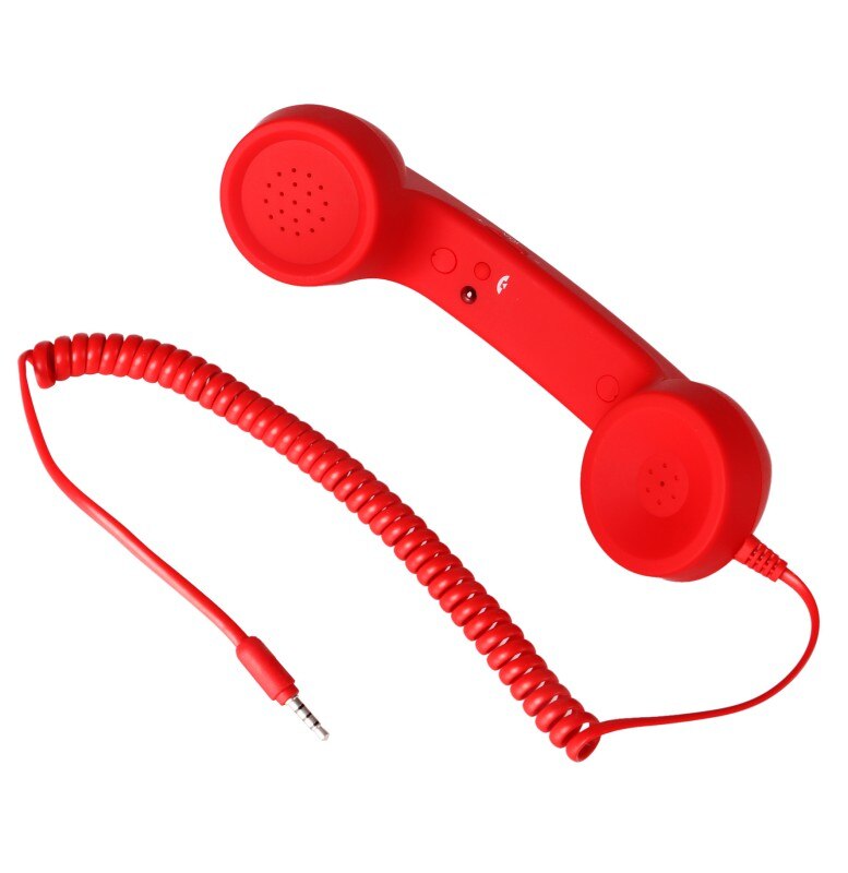 Mobile Phone Telephone Receivers Handset Earphone Retro Telephones Receiver Comfort Telephone Handset Cute Mini Mic Speaker HK: R
