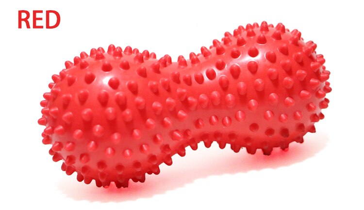 PVC Peanut Spiky Ball Massage Acupoint Grip Ball Pointed Nail Fascia Yoga Ball Fitness Ball Inflatable Hedgehog Ball: Beige