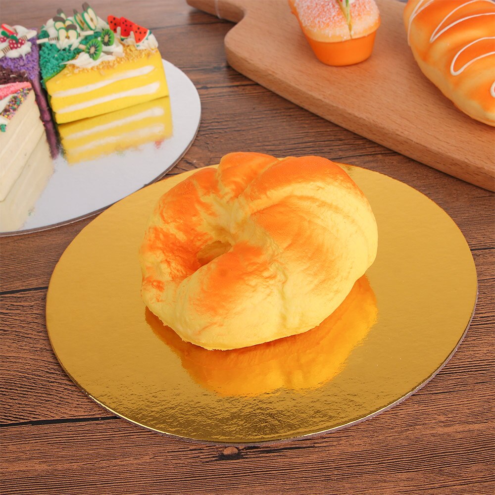 8/10/12 Inch Cake Tray Round Cake Boards Food Grade Gold Card Board Baking Cake Hard Paper Pad Baking Practical Making Tool