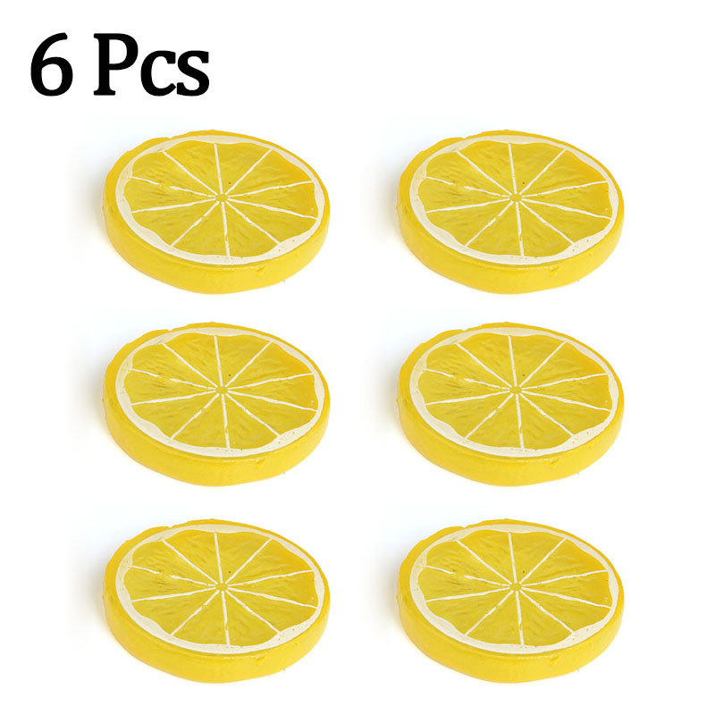 6 pezzi fondali fotografia di limone finto puntelli fette di lime artificiali sfondi fotografici imitazione frutta decorazioni per la tavola da cucina: Cielo Blu