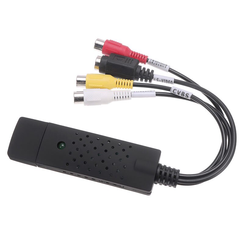 USB 2.0 VHS to DVD Audio Video Converter Capture Card Scart Kit Portable Capture Car Adapter With Leads &amp; Cable