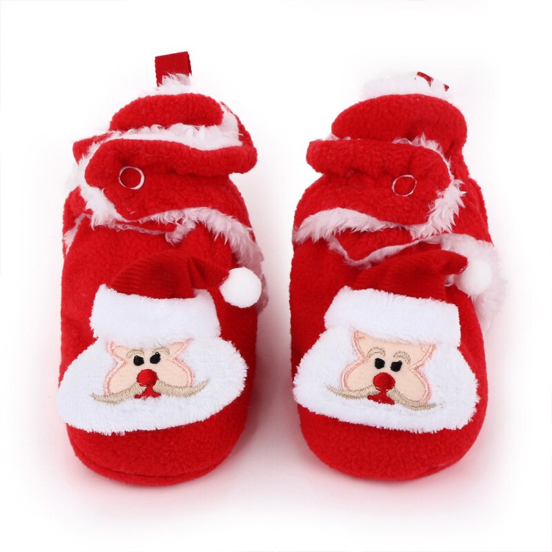 Winter Warm Kerstman Baby Schoenen Kerst Baby Jongens Meisjes Babyschoenen Leuke Laarzen Xmas Soft Sole Baby laarsjes