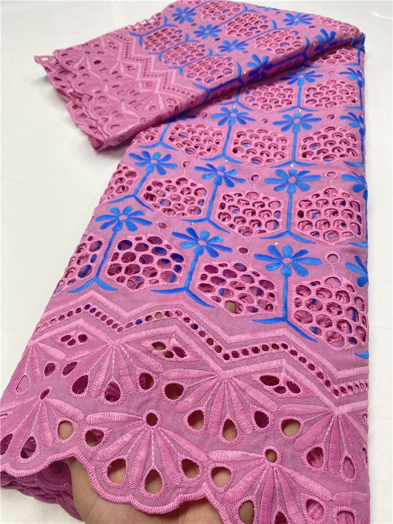 Swiss Voile Lace In Switzerland African Lace Fabric For Wedding Swiss Lace Fabric For Women 100% Cotton Lace Fabric YA3650B-7
