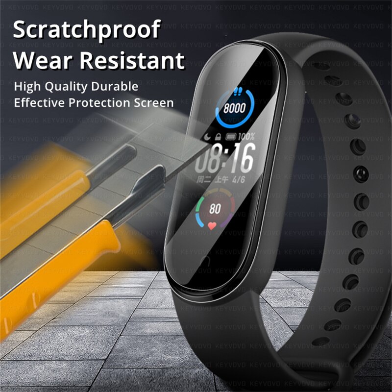10D szkło ochronne dla Xiaomi Mi Band 6 5 4 Screen Protector dla Miband 6 5 4 Smart Watchband 4 band5 miękki Film 1/2/3/5 sztuk