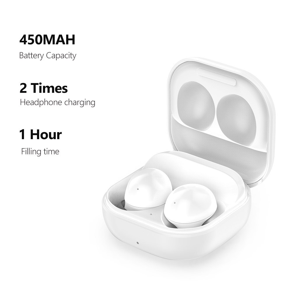 Replacement Wireless Earphone Charging Box for Samsung Galaxy Buds 2 SM-177 Earbuds Charger Case Cradle White