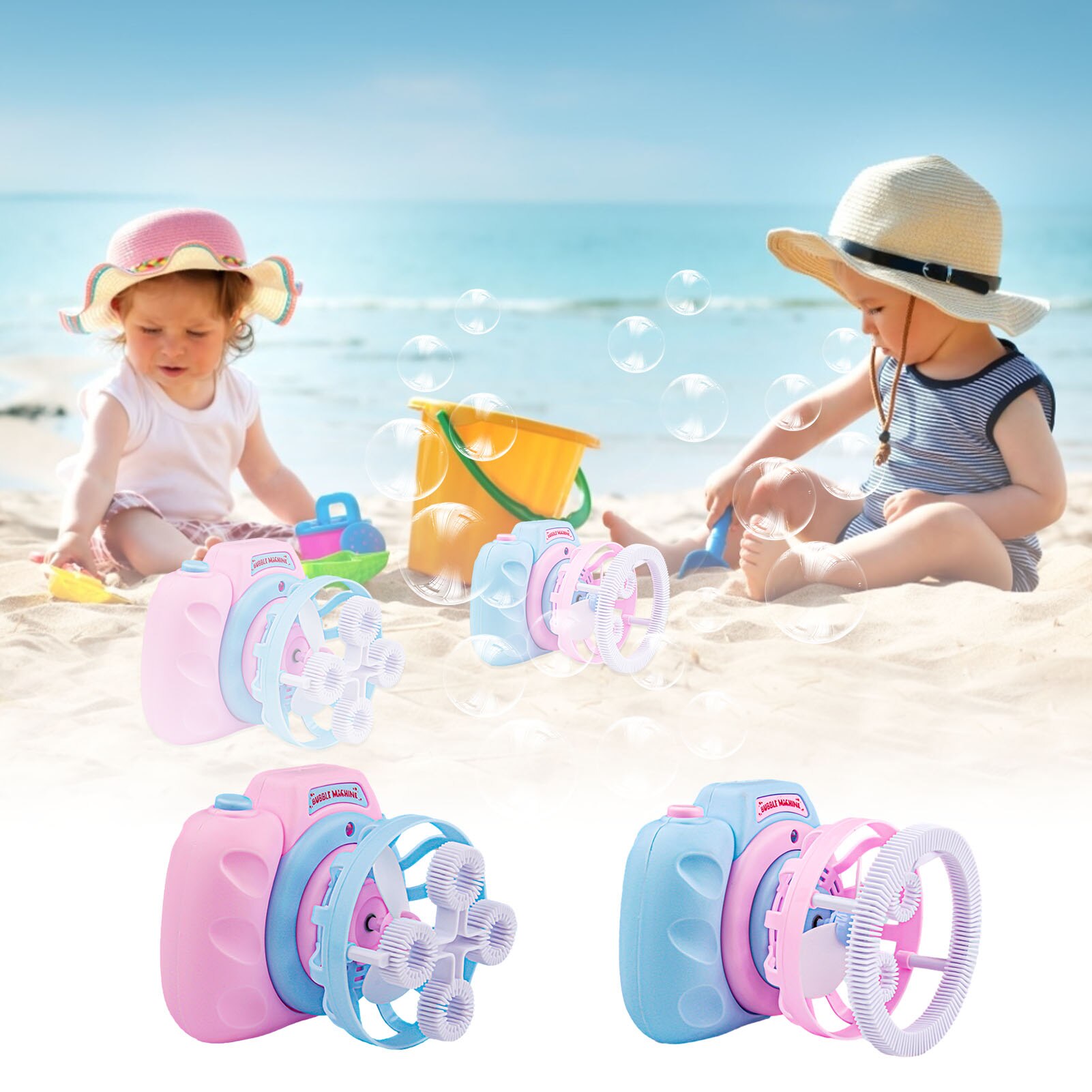 Kids Camera Bubble Machine Automatic Bubble Blower with Lights