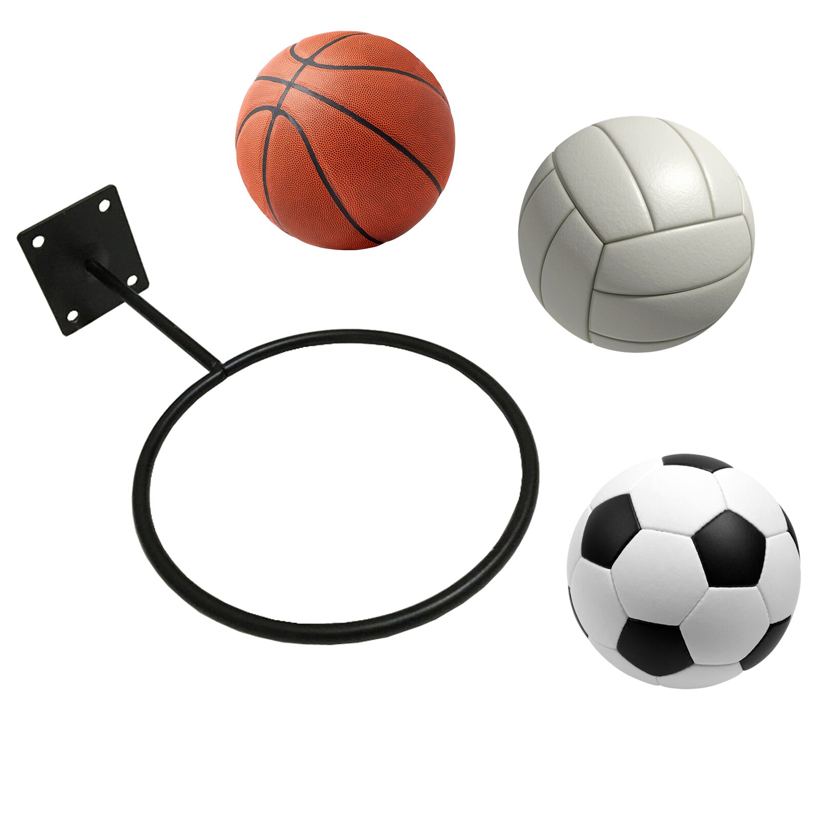 1Pcs Bal Rack Ijzeren Muur Mount Display Bracket Ball Holder Ball Rack Voor Voetbal Voetbal Volleybal Basketbal Opbergrek