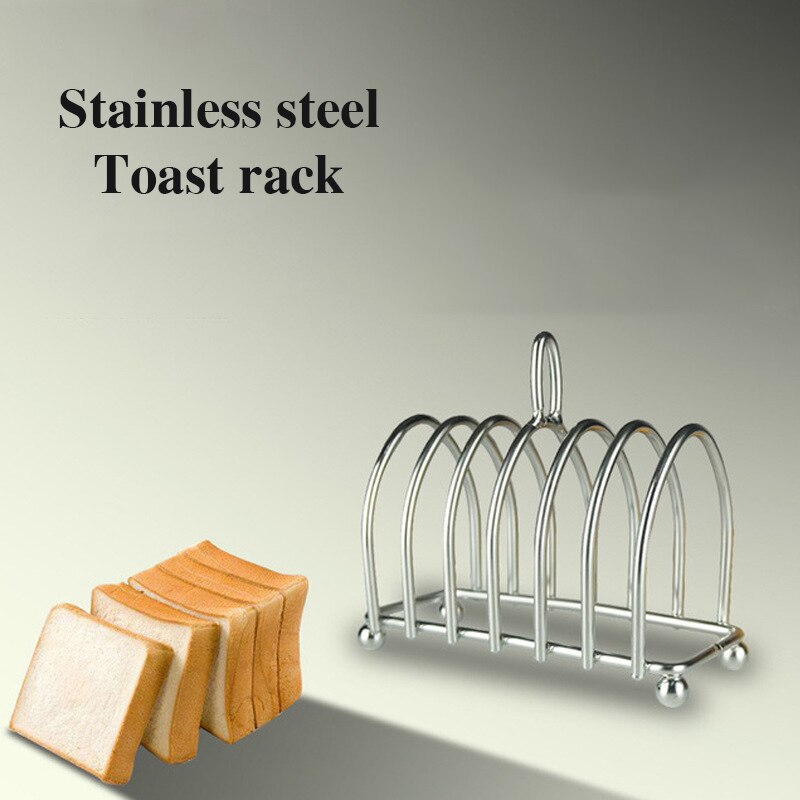 Toast Bread Rack Restaurant Home Bread Holder 6 Slices Stainless Steel Bread Food Display Rack For Home Kitchen Restaurant