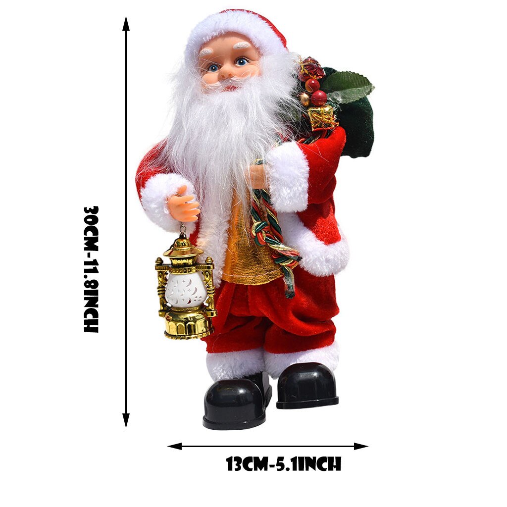 Natal papai noel natal novo presente dança brinquedo musical elétrico papai noel boneca twerking cantando decoração de natal para casa