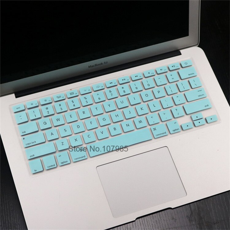 Englisch UNS Geben Silikon Tastatur Abdeckung Schutz Haut fallen Für Apfel Macbook Luft 13 Laptop a1466: Skyblue