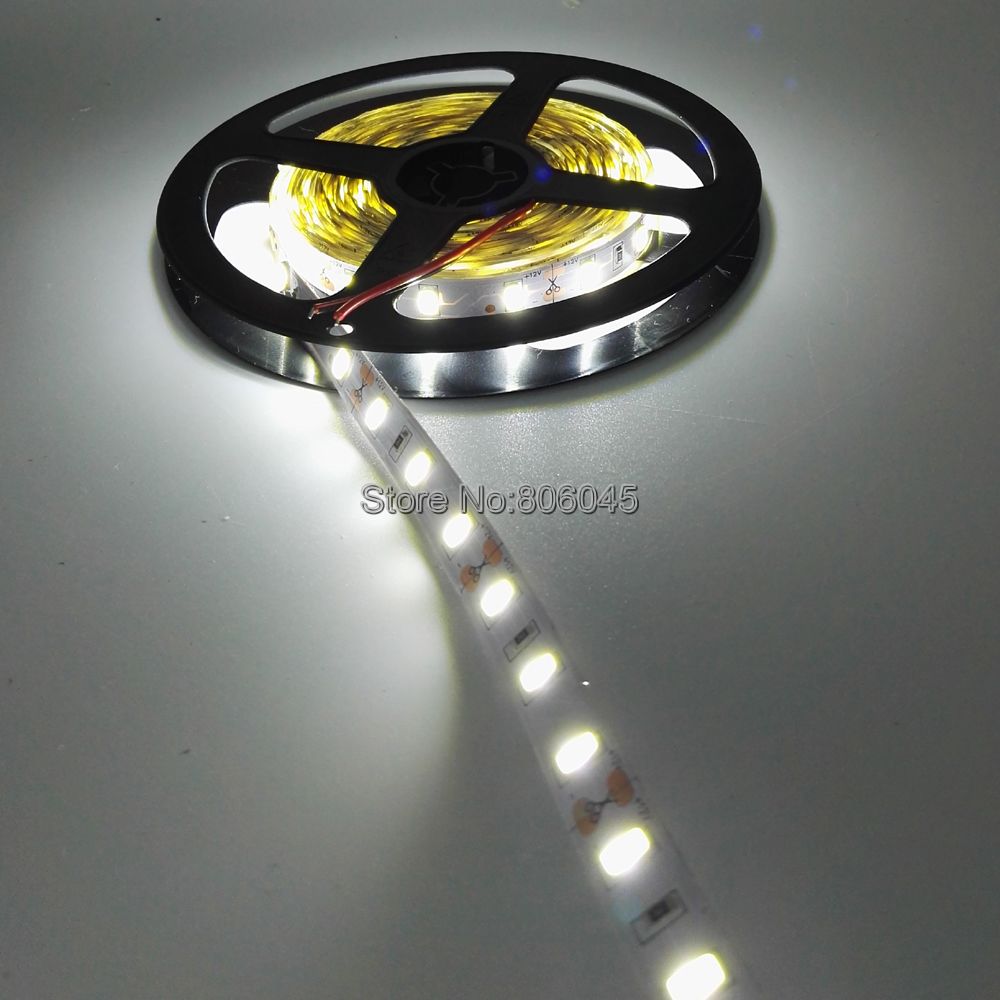 5m 5630 5730 LED Strip Light 12V IP20 IP65 Waterproof LED Stripe Flexible SMD Tape 300 LEDs Cool White Warm White Nature White