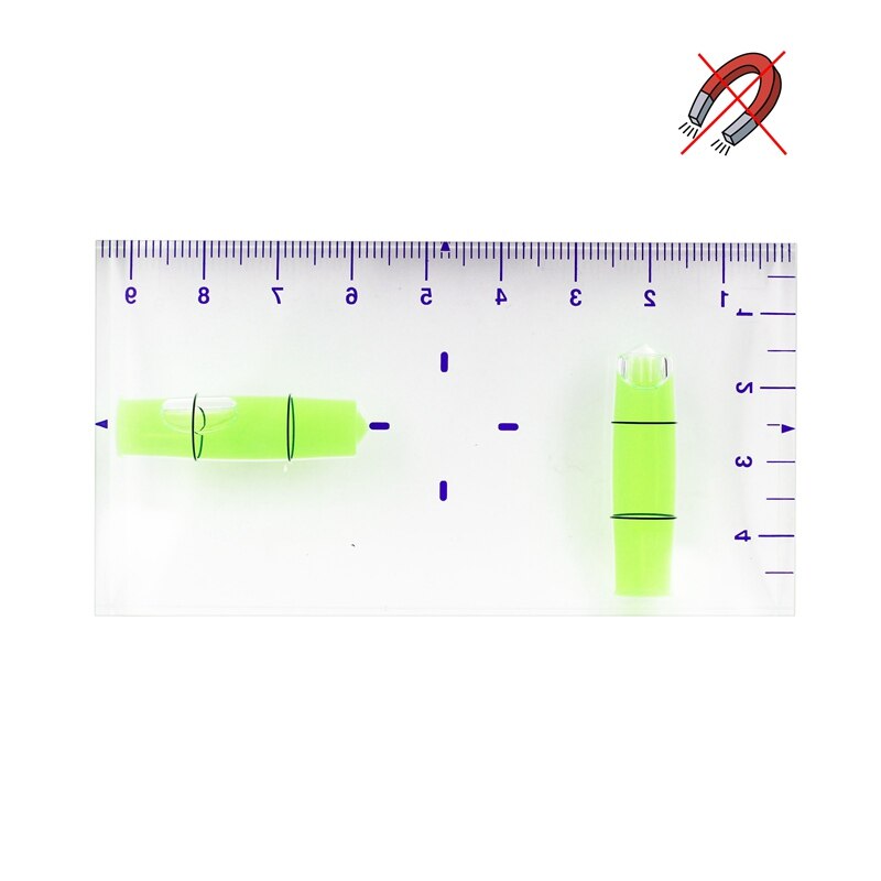 HACCURY High Precision Bubble Level Transparent Two Directions Submit Levels Square Column Spirit Level Size 95*51*13mm