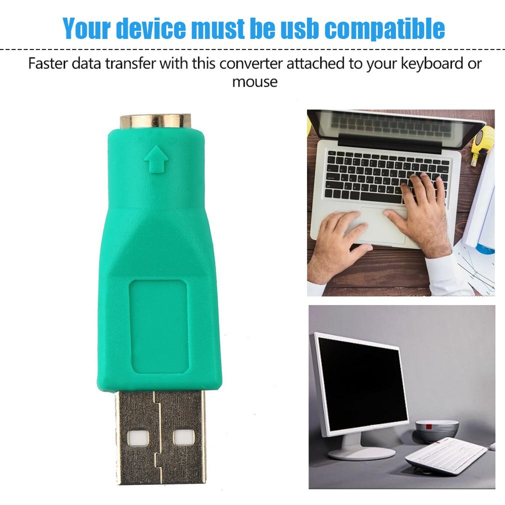 1/5 kpl usb uros - ps /2 naaras adapteri muunnin usb liitin pc sony  ps2 näppäimistö hiiri hiirille