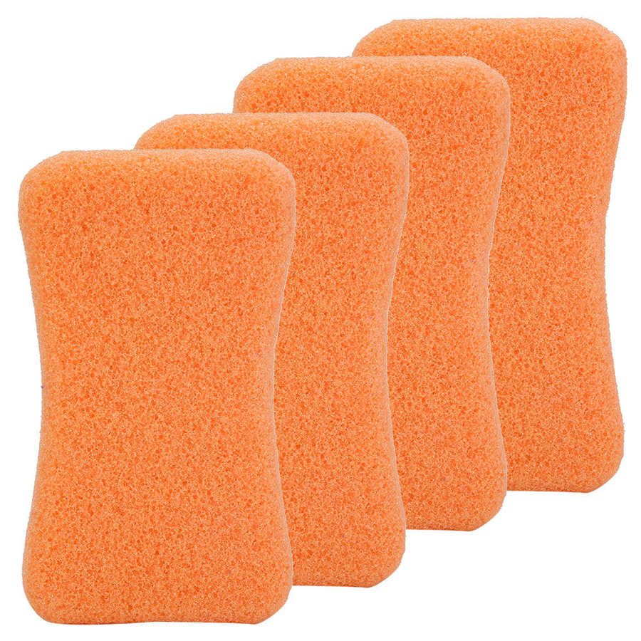 4Pcs Eelt Exfoliëren Steen Voeten Care Puimsteen Voeten Hard Skin Verwijderen Pedicure Scrubber Voet Peeling Removal Tool: Oranje