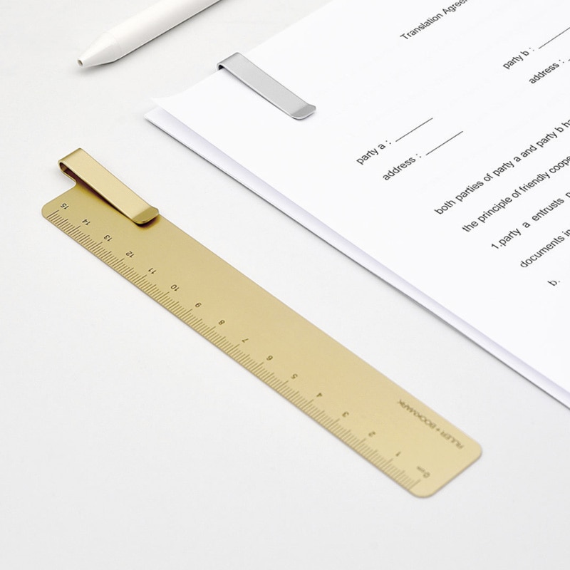 5color Kaco Metal Ruler 15cm Lightweight Portable Straight Rulers Stainless Steel Office Measurement Tool Precision