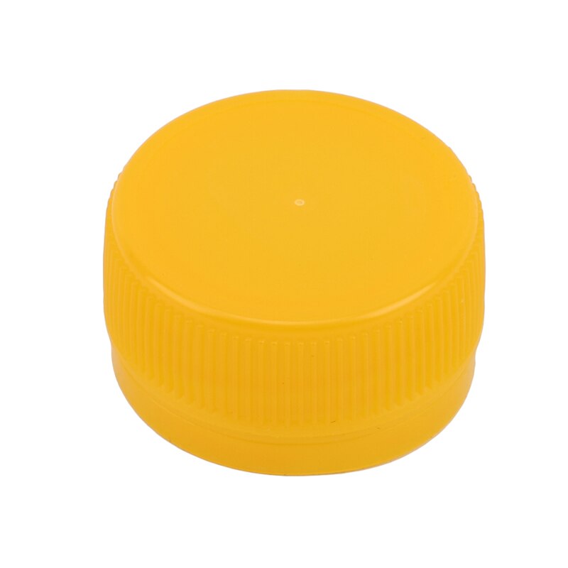 100Stck Kunststoff Flasche Kappe Mineral Wasser Flasche Kappen Kindergarten Handgemachte Kreative Farbe Puzzle Flasche Kappen: Gelb