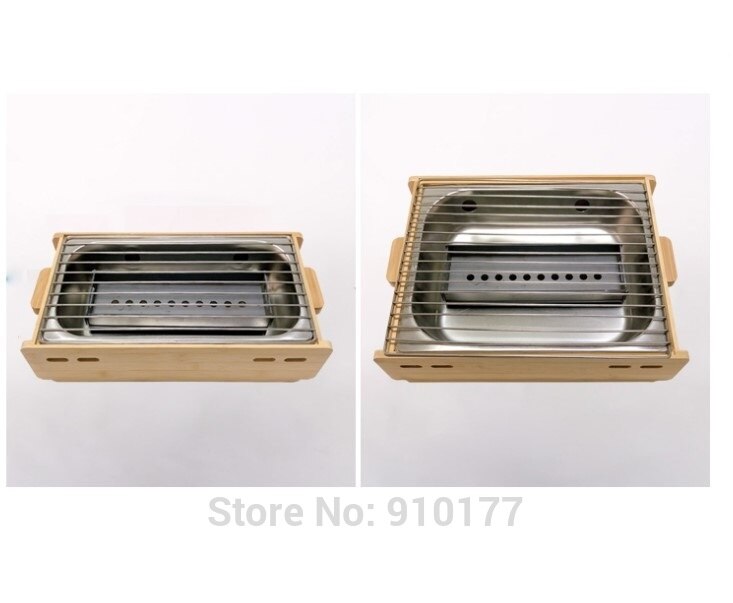 Portable bamboo box charcoal bbq grills commercial barbecue kebab stove heating oven household commercial table BBQ 036-6/036-7