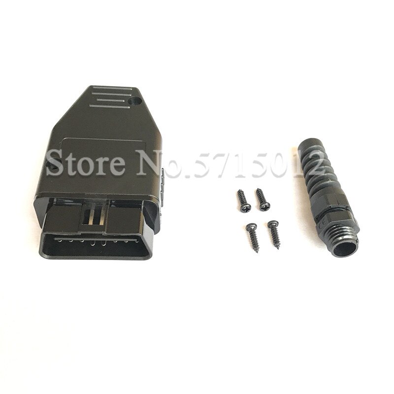 Connecteur automobile de voiture, prise OBD-II, 16 trous, OBDII mâle, OBD2, OBD2