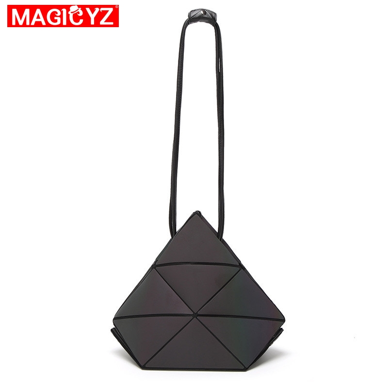 MAGICYZ Frauen Handtasche Leucht Geometrische Falten tasche Luxus Frauen Handtasche Diamant Gitter Frau Shoudler Taschen