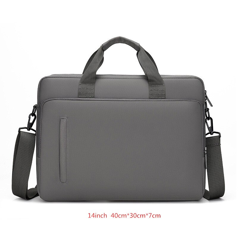 Męska teczka damska torba na laptopa odporna na wstrząsy wodoodporna torba na ramię Crossbody torba podróżna na telefon komórkowy: B Dark gray S
