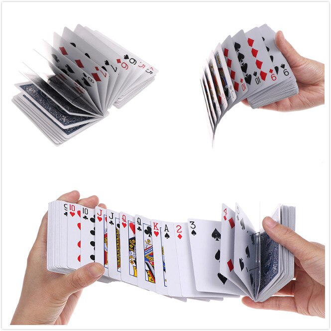 1 sæt magisk bun med kort tryllekunstner trick trick tæt på scene poker rekvisit rød