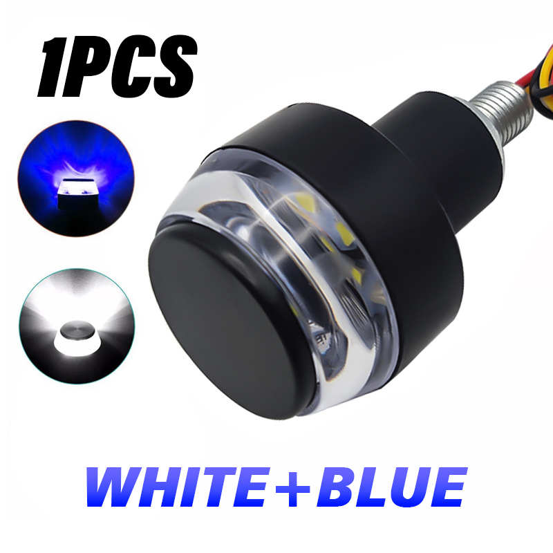 Barra de luz LED para manillar de motocicleta, indicador trasero, señal de giro para coche, luz LED Universal para manillar, luces de posición lateral, 1 Uds.: Oro