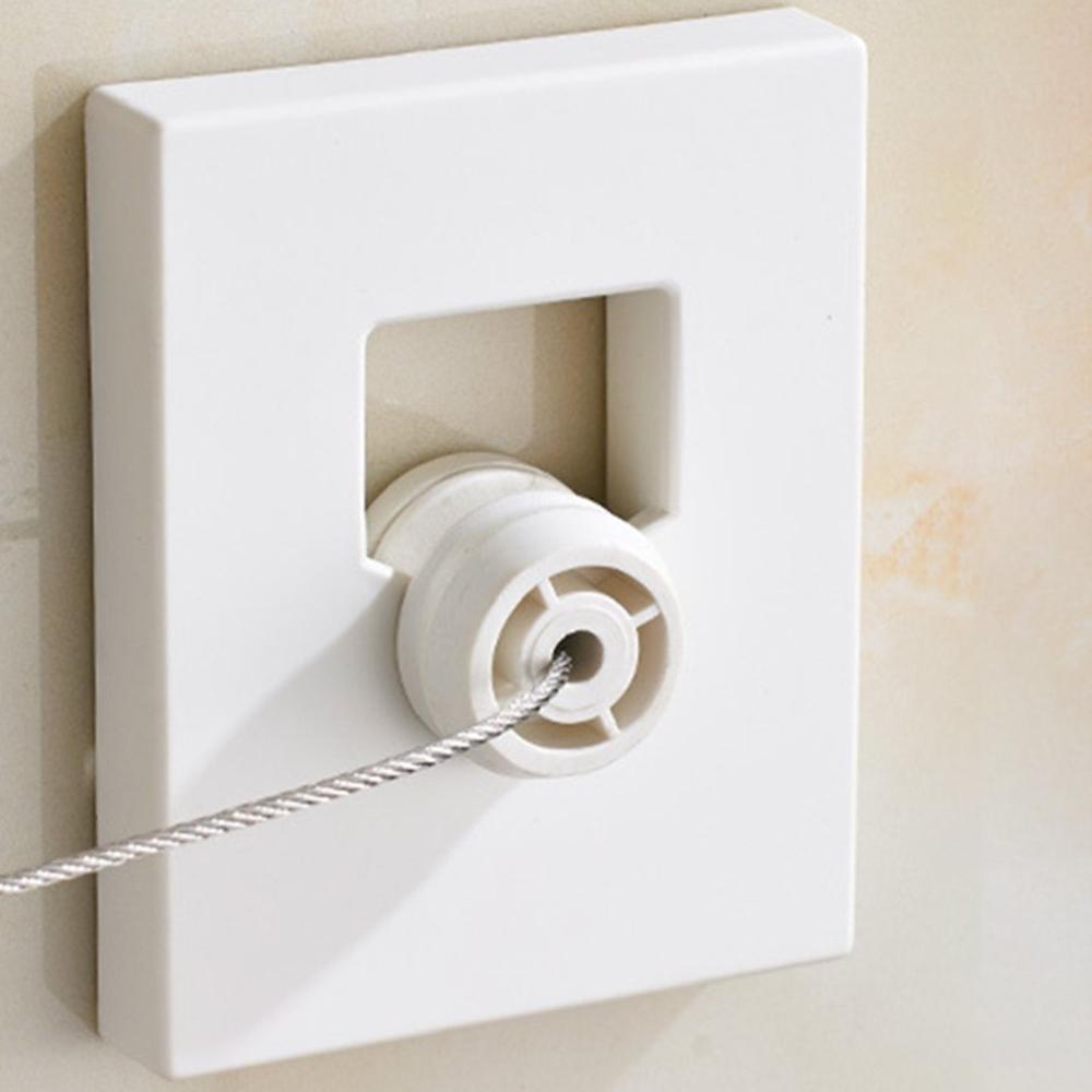 Free Punching Retractable Clothesline Invisible Hotel Balcony Indoor Shrinkable Stainless Steel Wire Drying Rack