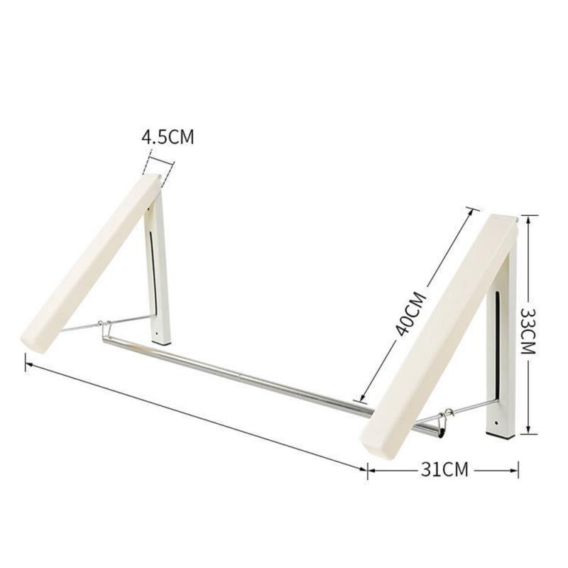 Telescopic Concealed Clothes Rack Drying Rack Folding Adjustable Drying Rack Clothes Outdoor Pole Airer Balcony