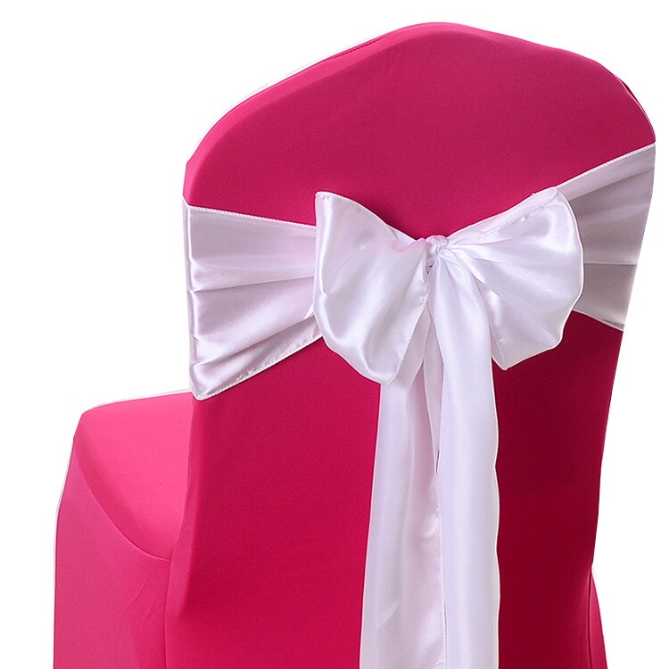 Cintas de lazo para silla de satén, cintas para decoración de Silla, boda, evento de Hotel, banquete, 50 Uds.,: Rosa