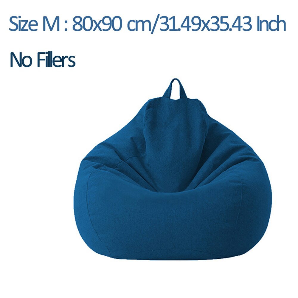 Sitzsack Sofa Stuhl keine füllstoff Tuch stuhl liege sitz sitzsack kissen Große Sitzsack Gefüllte Lagerung für freundlicher Erwachsene 70*80cm: M  Blau