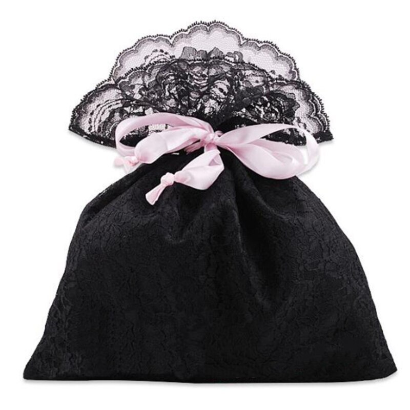 Satin Silk Lace Drawstring Storage Pouch Packaging Pocket Underwear Cute Organizer Dust-proof Bag