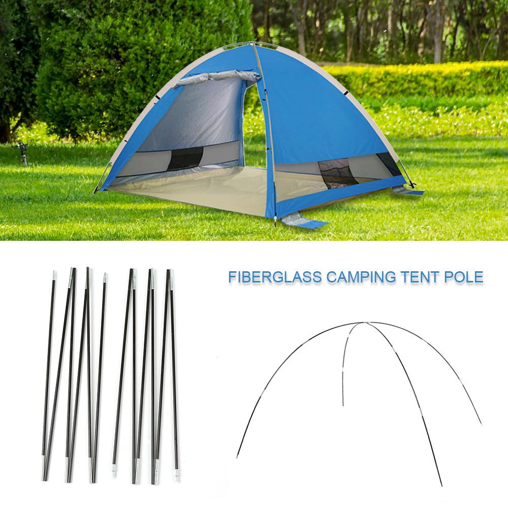Replacement Tent Pole Kit Fiberglass Camping Support Rods For Easy Assembly And Disassembly, Lightweight And Compact