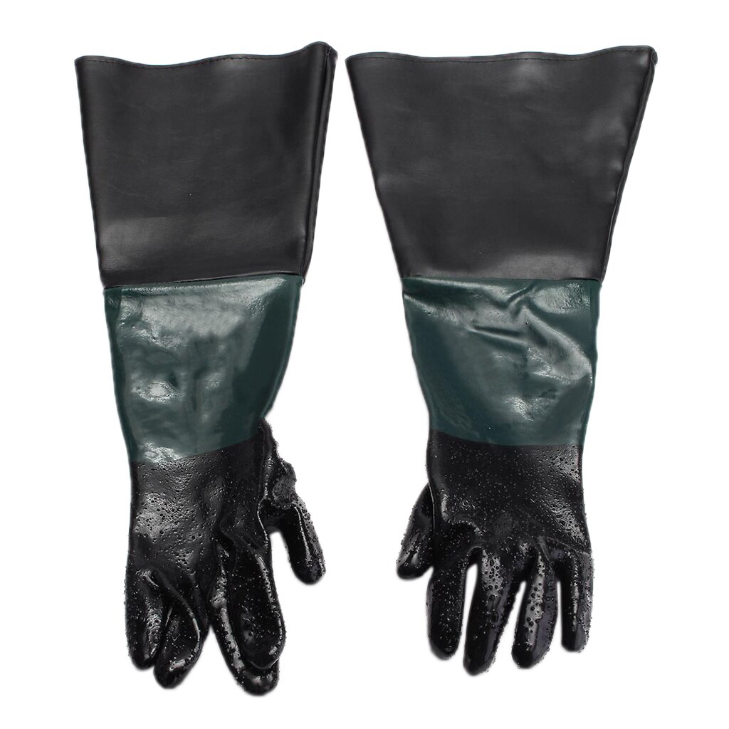 1Pair Heavy Duty Sandblasting Rubber Gloves Sand Shot Grit Bead Blast Blaster Blasting Gloves for Sandblast Cabinet
