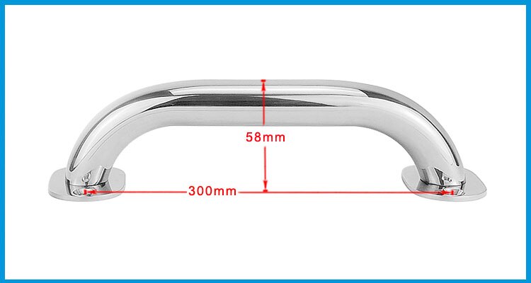 300mm Marine Grade 316 Stainless Steel Grab Handle Door Handrail Grip Rail Grab Bar Handle Boat Hatch Yacht Marine Bathroom