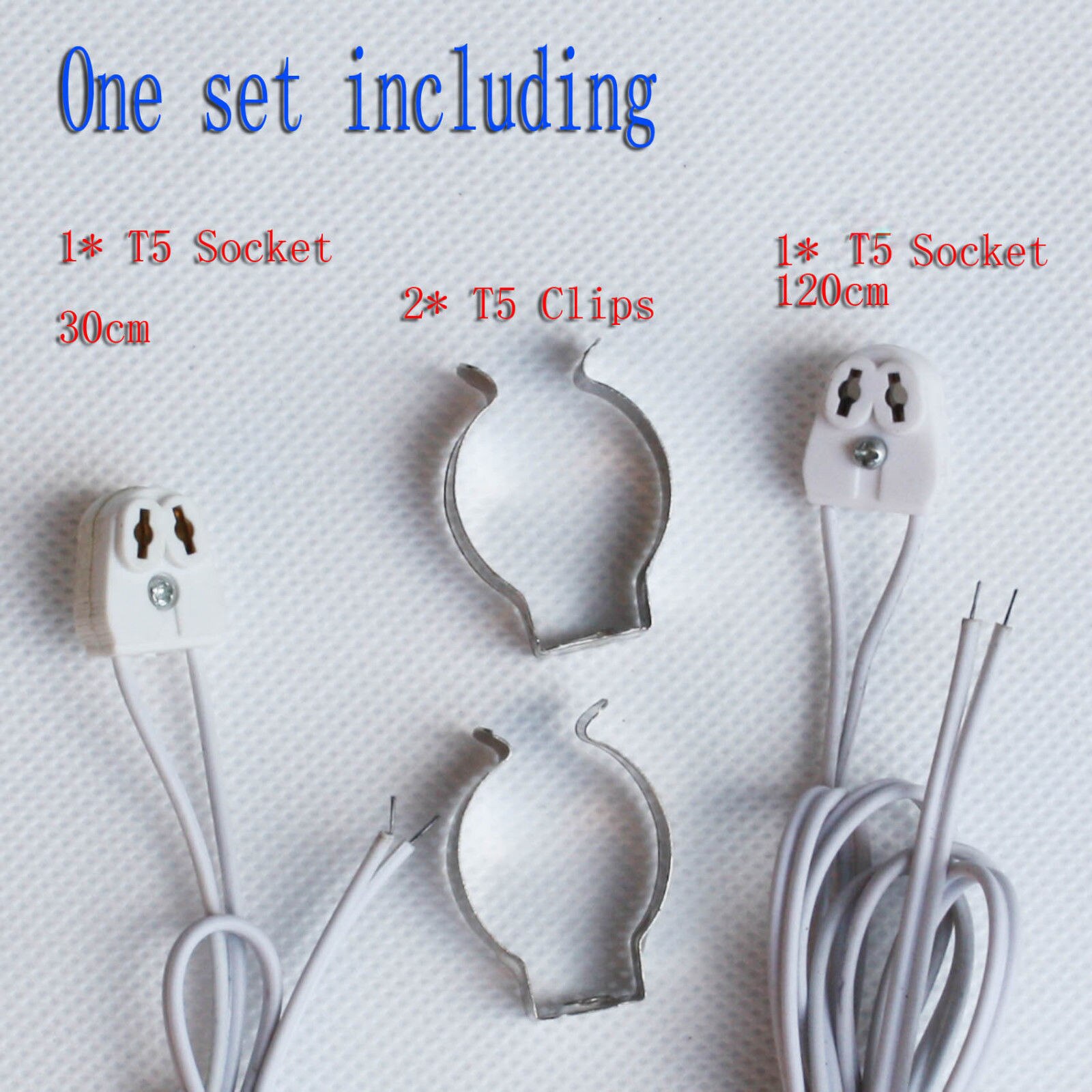 T8 T5 Tl-buis Led Bar Licht Lamp Socket Met Draad Clip Houder