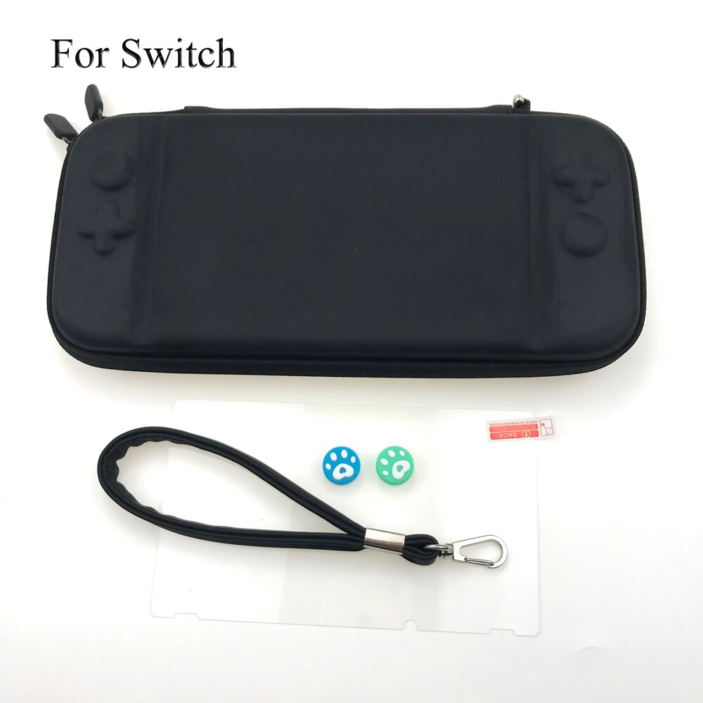 Bæretaske opbevaringspose til nintendos switch bærbar rejsetaske til nintendo switch spil tilbehør: Sort