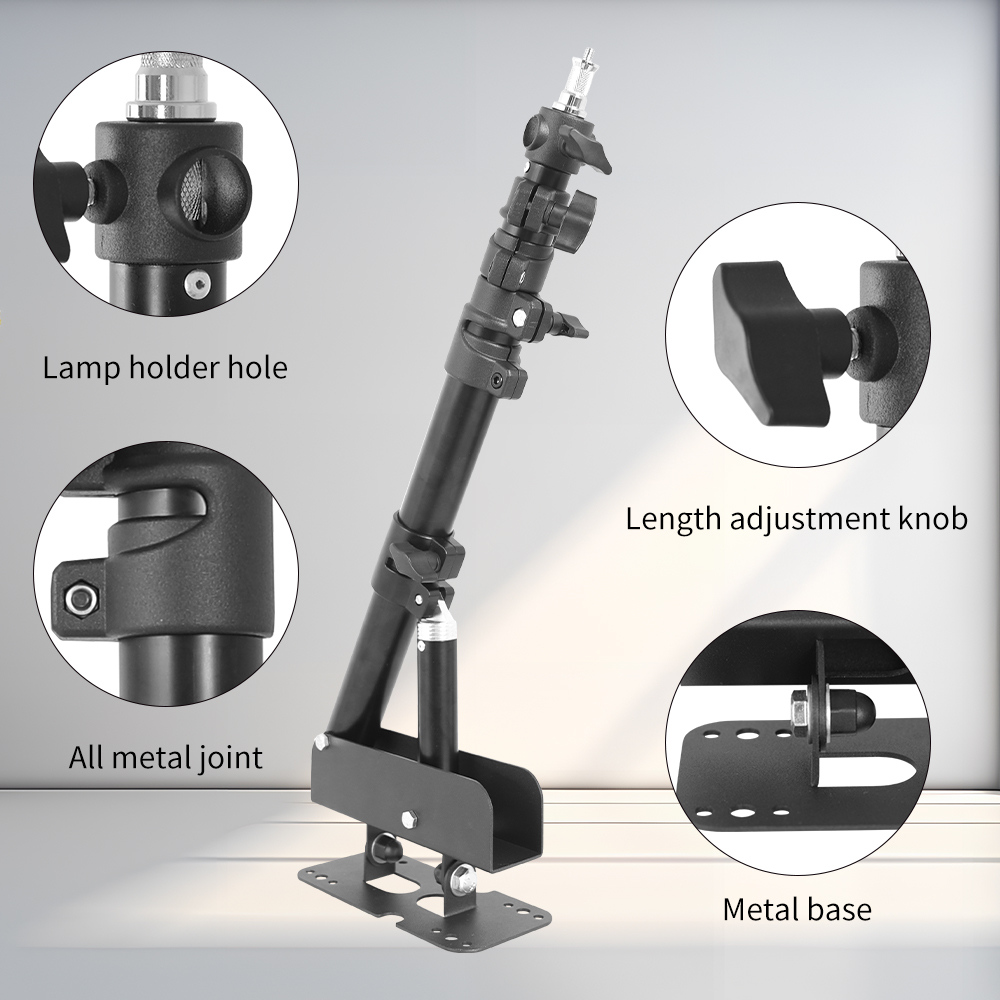 SH 100cm Wall Mount Boom Arm For Photography Studio Video Strobe Lights,Easy to Install,Store And Carry For Barber Shop
