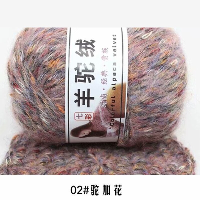 Fil de laine épais en alpaga, tricoté à la main, , coloré, aiguille, Crochet, fil, écharpe pour bébé, pull acrylique, , 2 pièces: 2pcs 02