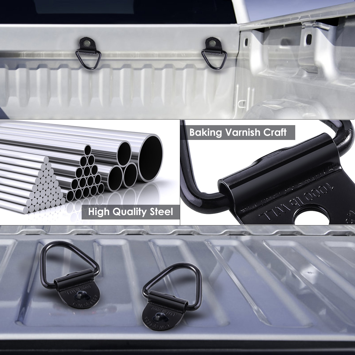 8Pcs 2" Cargos Tie-Down Anchors Bolton Trailer Anchor Replacement Suitable For Truck Bed And Back Door Freight Car Trailers