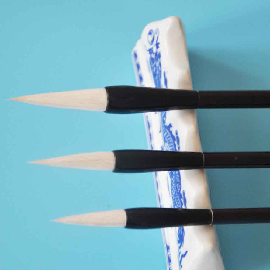 6 pièces/ensemble chinois calligraphie brosse loup doux cheveux dessin brosse aquarelle brosse stylo Art fourniture école bureau papeterie
